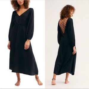 NWT free people open back maxi dress